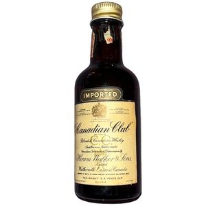 VINTAGE 1966 Eastern Airlines Empty Liquor Bottle CANADIAN CLUB Blended Whiskey